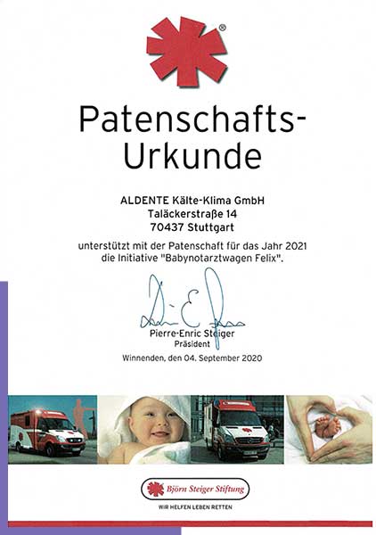 Patenschaftsurkunde 2021